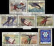 *Známky Ras Al Khaimah 1967 ZOH Grenoble razítkovaná séria - Kliknutím na obrázok zatvorte -
